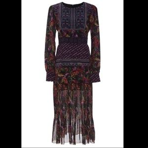 SALONI Vera Bandhani Silk Dress, Size 2 (US2/UK6)